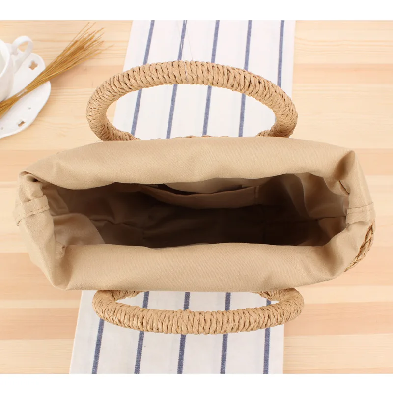 Женская сумка из ротанга FOSIZZO модная круглая ручной работы рафии круглые сумки в