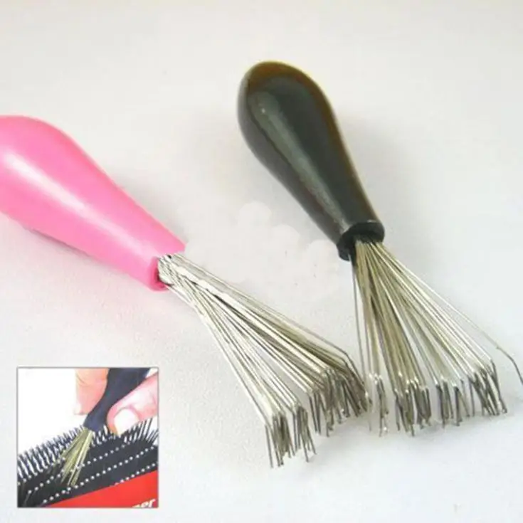 

Durable Mini Comb Hair Brush Cleaner Embeded Tool Salon Home Essential 1PC