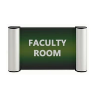 a4 door sign holder for wall mount snap open aluminum silver