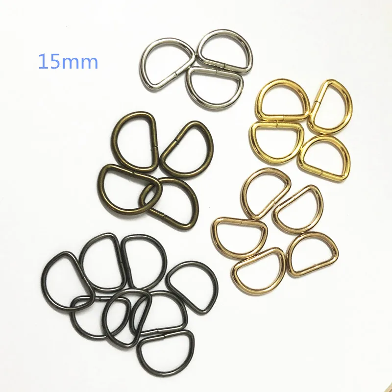 Металлические D образные пряжки Dee полукруглая застежка несварное полукольцо