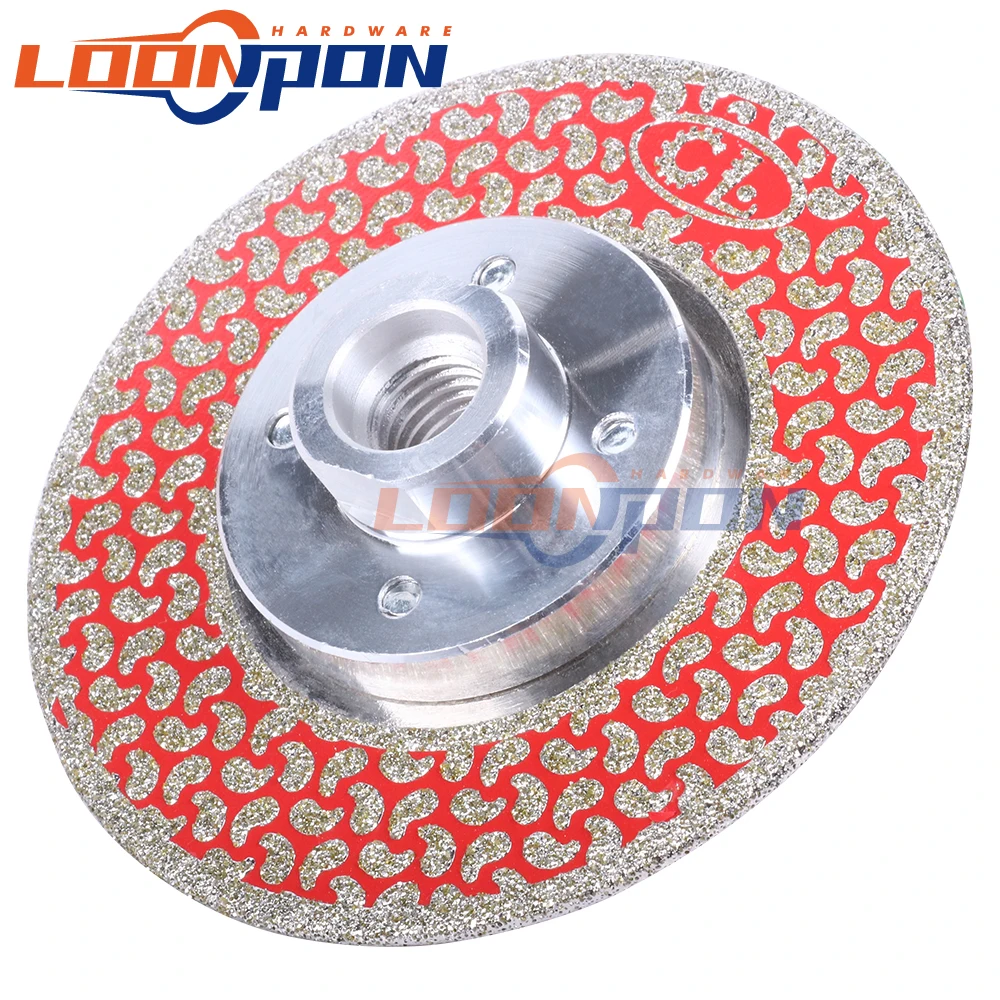 

100 Electroplated Diamond Cutting Disc Wheel M14 flang Both Sides Galvanized Grinding Saw Blade For Marble Granite Ceramic