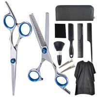hairdressing scissors 10 sets of flat scissors teeth scissors thinning hair salon children home hairdressing tool set roll comb