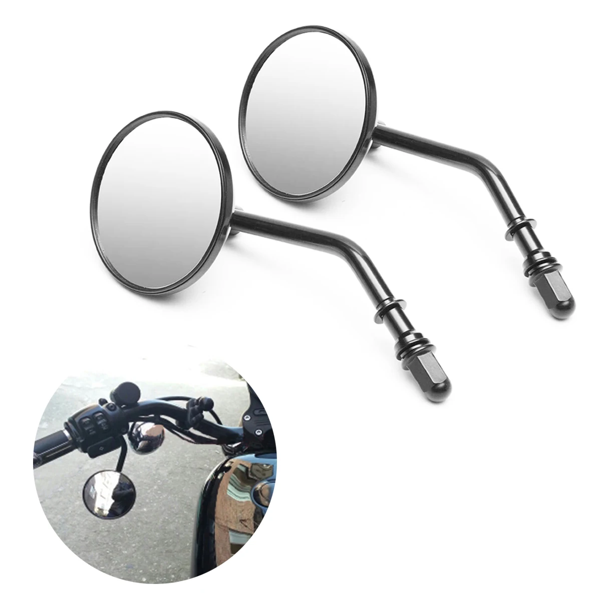 Мотоциклетное зеркало заднего вида боковые зеркала 8 мм для Harley Road Glide Rocker Street Softail