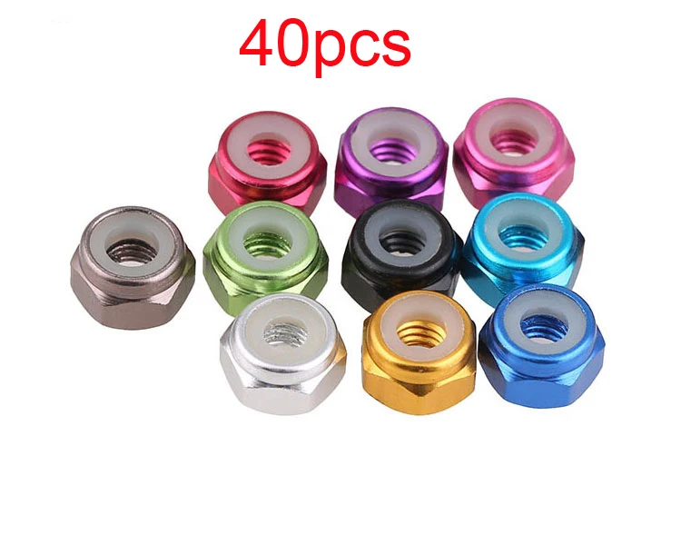 

Tuerca de seguridad M2 de aleación de aluminio para coche de carreras, tornillos antiholgados, tapa de tornillo para Tamiya Mini