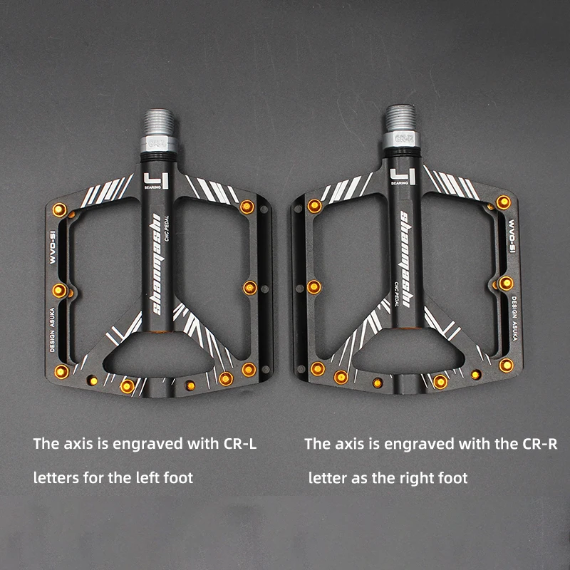 

SHANMASHI Wide Flat 4 Bearing Road Bicycle Pedals Ultralight Aluminum Alloy Mountain Bike Pedal XC BMX Race Cycling Pedal Parts