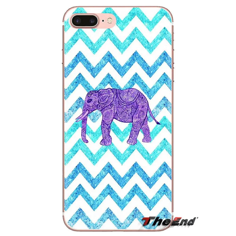 Housing Luxury Mint and Grey Elephants Art For Samsung Galaxy S2 S3 S4 S5 MINI S6 S7 edge S8 S9 Plus Note 2 3 4 5 8 Coque Fundas |