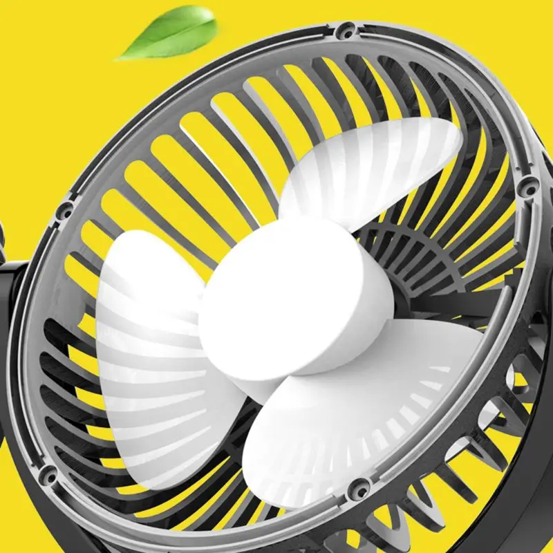 

Car Fan Portable Vehicle Fan Dual Head Electric Fan Vehicle Mounted USB Fan 300 Degree Rotation Auto Cooling Fan 3 Speed RV