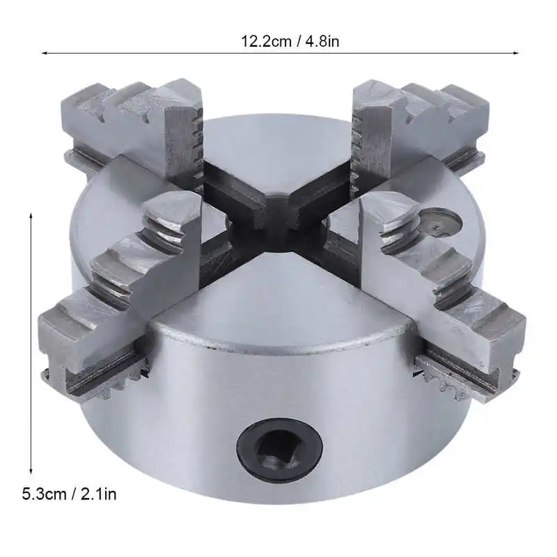 

4-Jaw Chuck 4 M8 Boring Hole Hardened Self-Centering Cast Iron 0.02mm Accuracy 2400 RPM