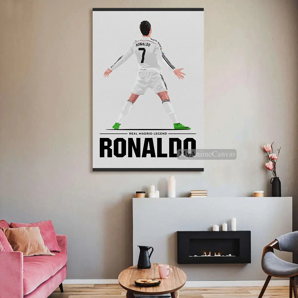 Футбол Легенда Криштиану Роналду деревянная рама холст украшения принтами для