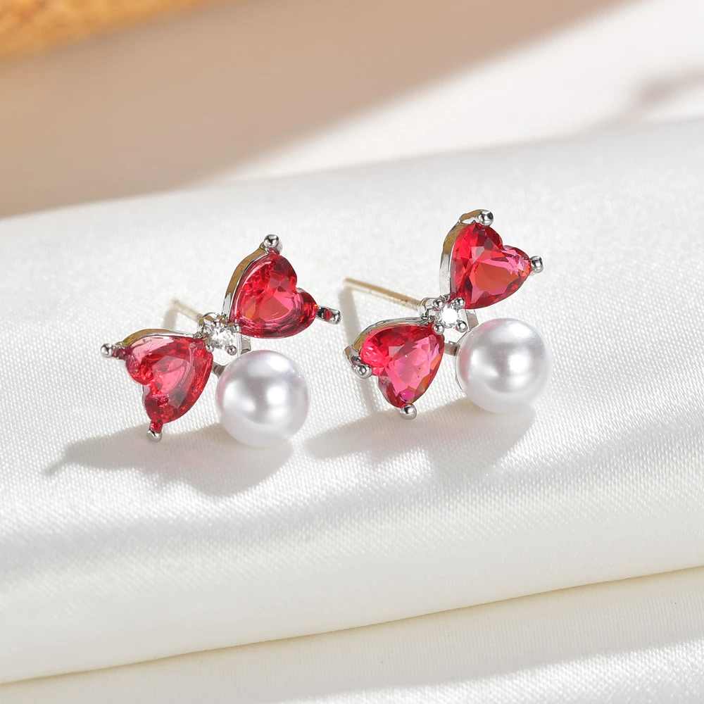 Серьги karopel с жемчугом и цирконами милые серьги для девочек роскошные свадебные |