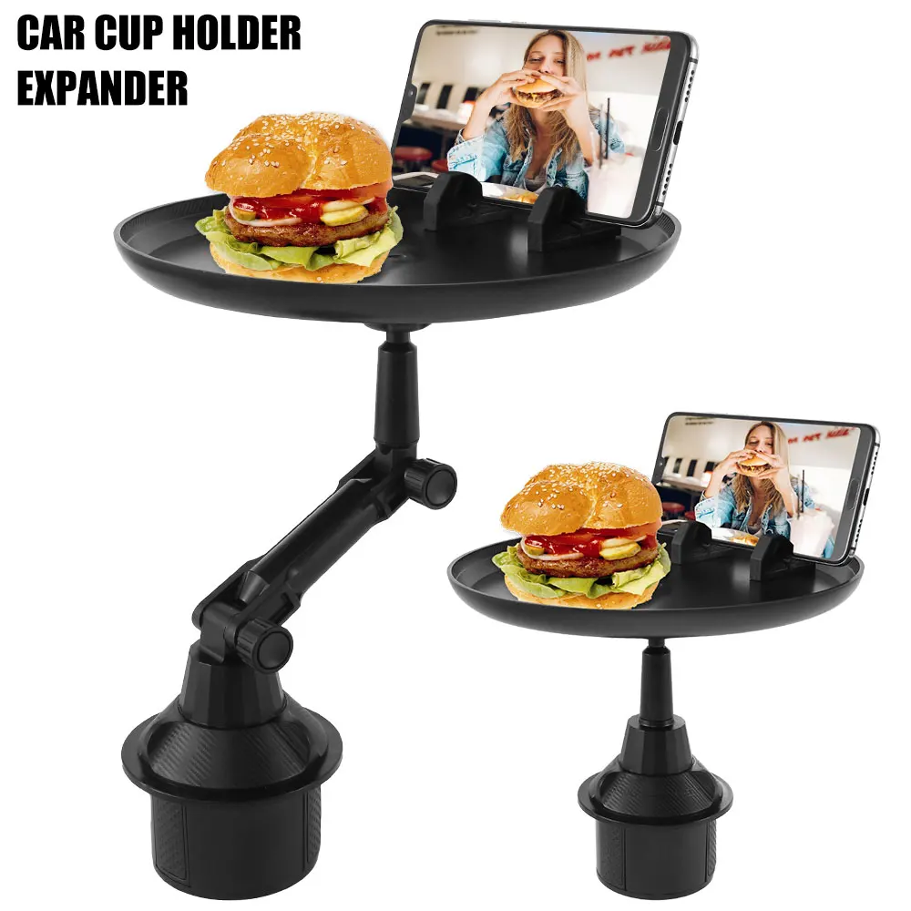 Car 360°Swivel Storage Tray Car Table for Eating Food Storage Rack Multifunctional Car Food Tray Drpshipping