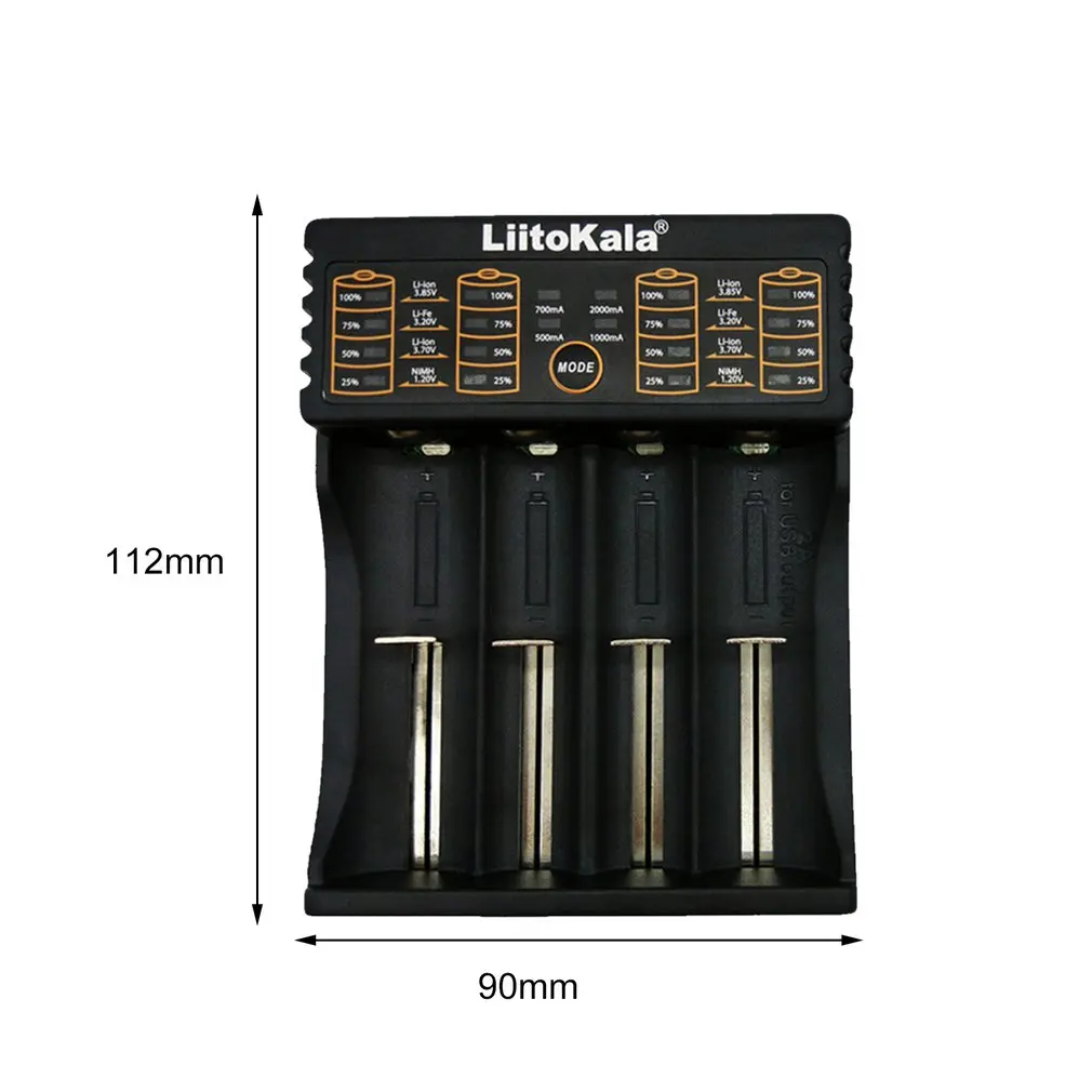 Liitokala Lii-402 18650 зарядное устройство 26650 16340 14500 4 слота NiMH литий-ионная батарея умное