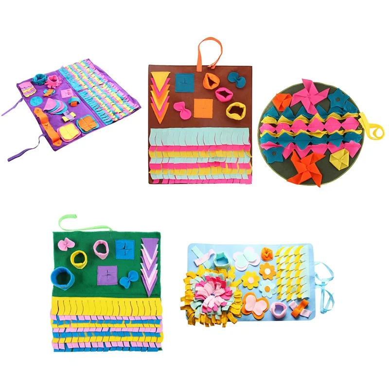 

Dog Snuffle Mat Puppy Cat Pet Sniffing Training Soft Pet Nose Pad Puppy Activity Training Blanket Detachable Fleece Pads