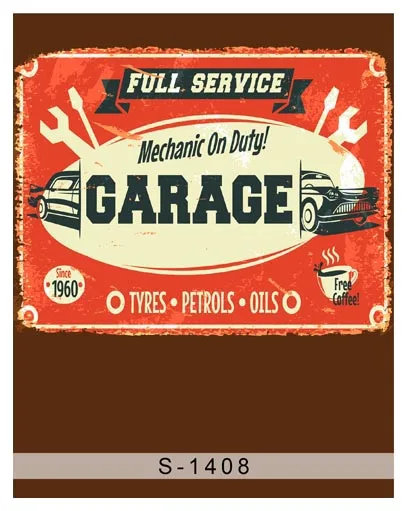 5x7 футов винтажный полный сервис гаражный плакат настенный деревянный пол на