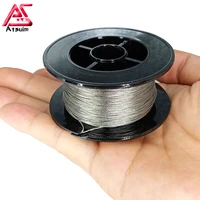 as 304 stainless steel wire 50m 7x7 strands sstrong strength soft fishing hooks line coated braid metal jig leader assist tackle