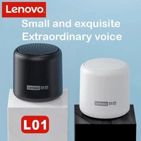 original lenovo l01 portable bluetooth speaker outdoor loudspeaker wireless mini column 3d stereo music surround bass box colour