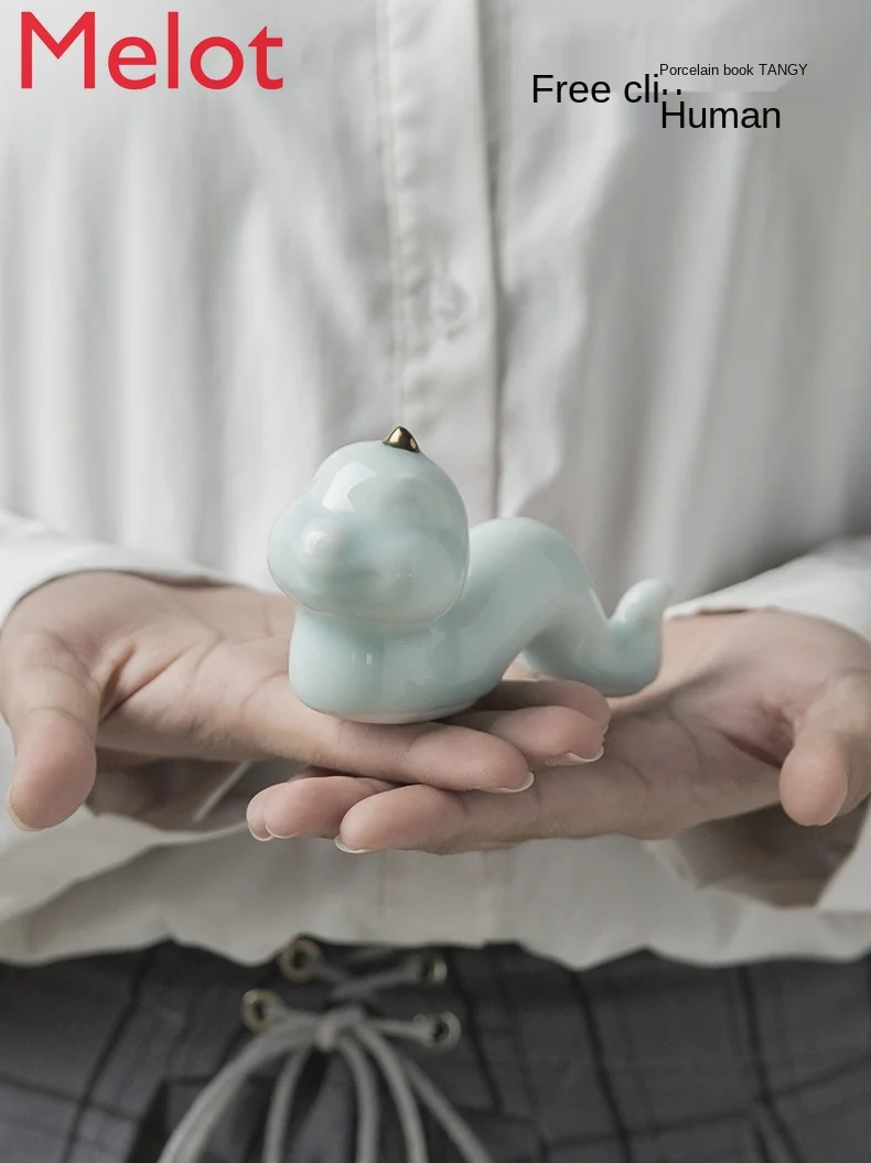 

Year of Snake Ceramic Decoration Car Decoration Car Interior Instrument Table Car Accessories Creative Personality