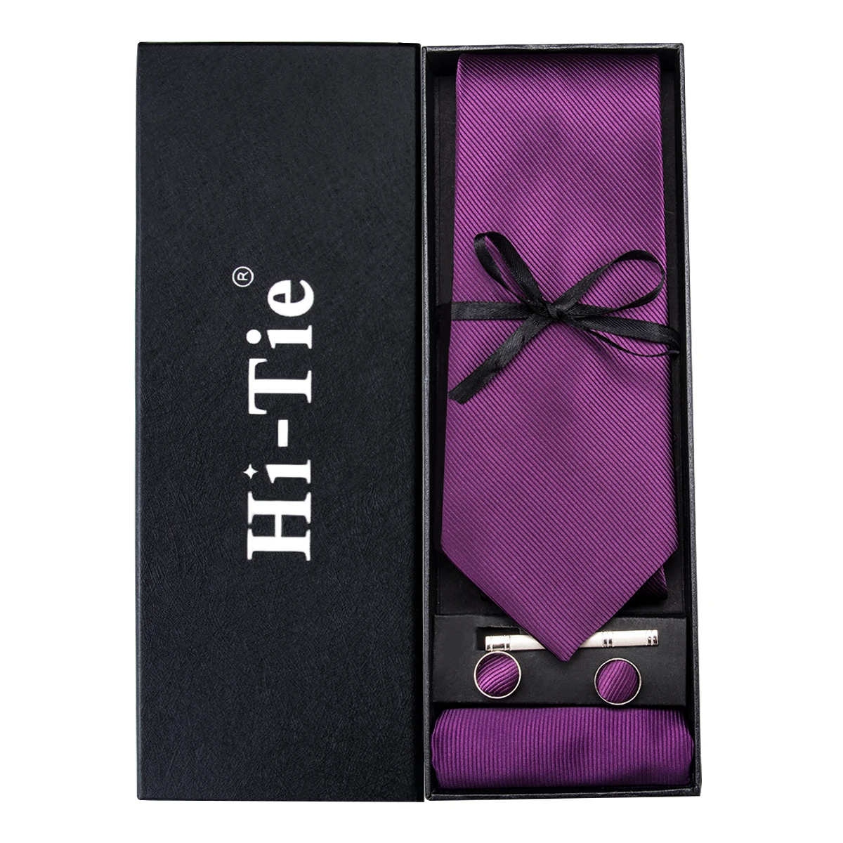 Hi Tie 8 5 см мужской галстук однотонный фиолетовый набор галстуков для шеи