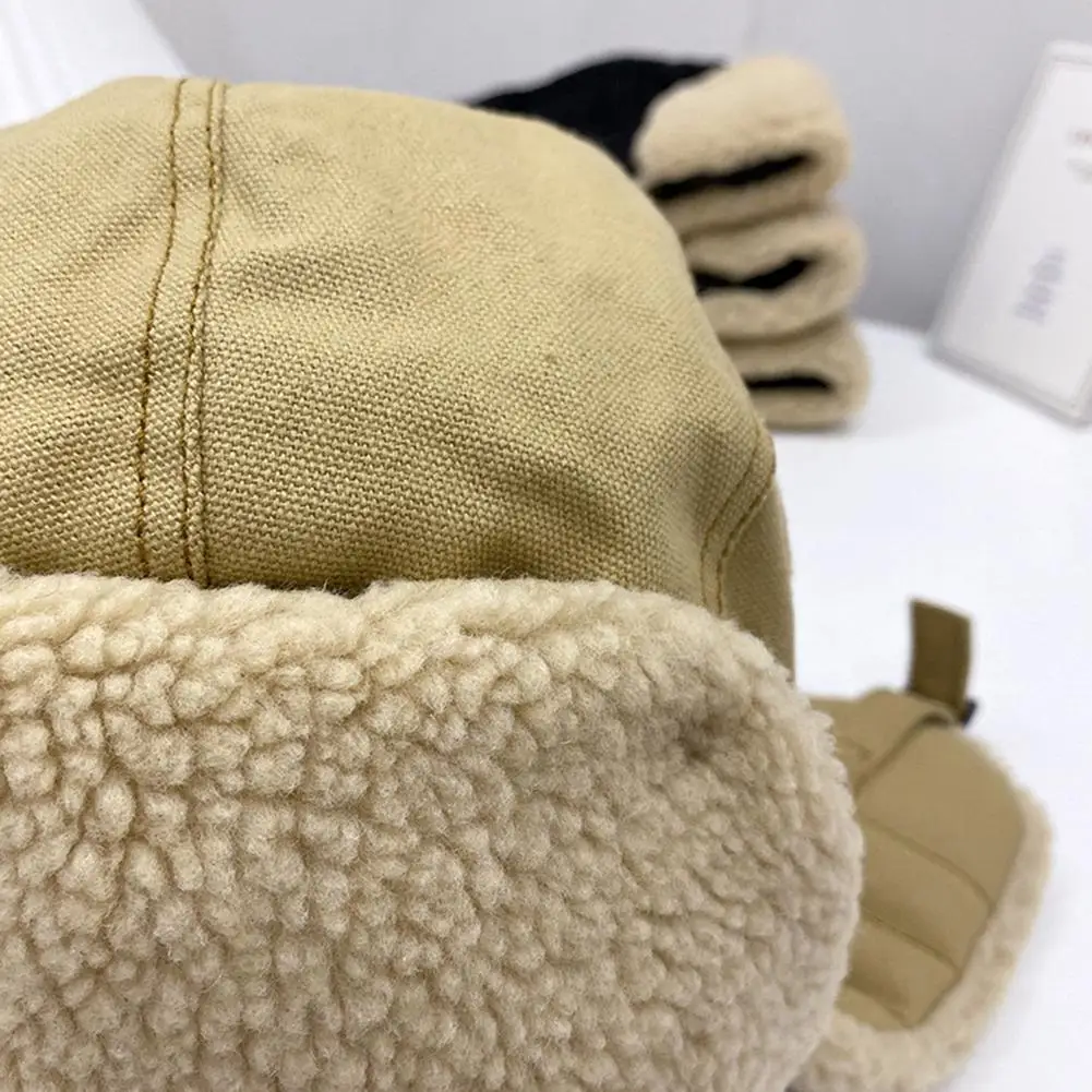

Winter Men Warm Russian Ushanka Hat With Ear Flap Faux Fur Trapper Hats Windproof Waterproof Cap Headgear For Cycling Skiing