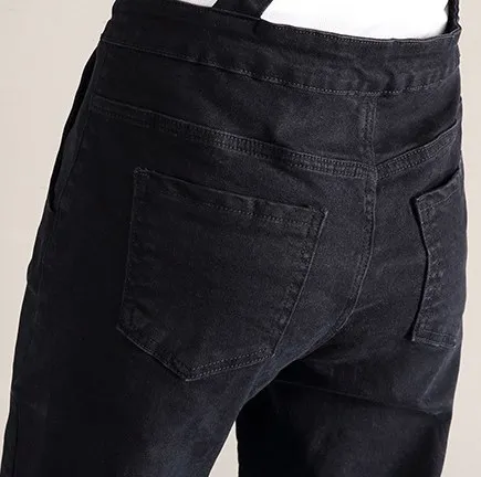 

Women Denim Jumpsuit Black Blue Ladies Loose Wide Leg Jeans Rompers Female Casual Denim Overall Full Length Boot Cut