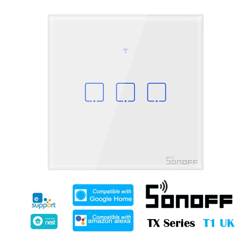 SONOFF TX Series T1 Uk 433 RF WiFi умный дом переключатель Автоматизация модуль поддержка eWelink
