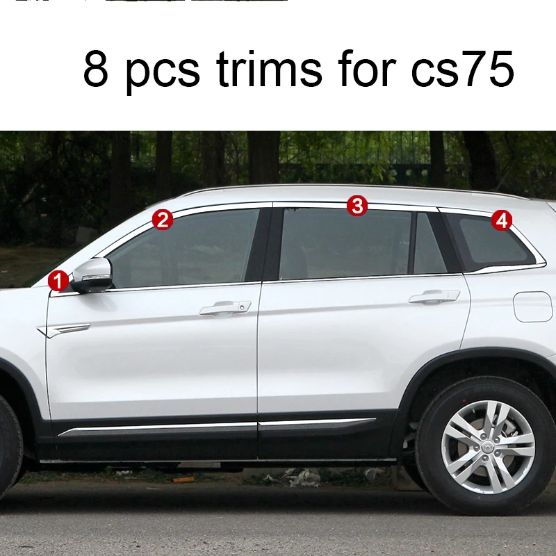 

stainless steel car window trims for changan cs75 2014 2015 2016 2017 2018