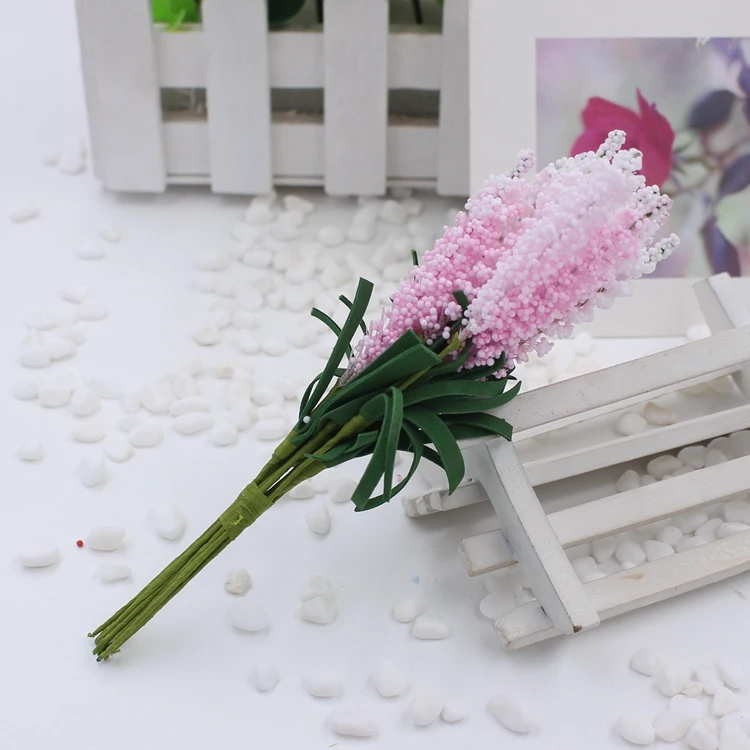 10 головок Искусственные цветы лаванды DIY свадебный веночек Гирлянда для дома и