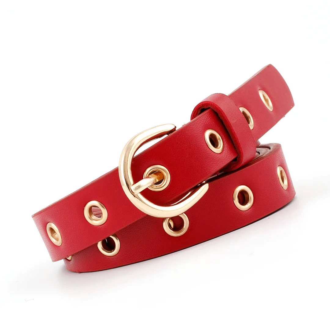 

Korean Women's Leather Belt Gold Buckle Jeans Wild Belts for Women