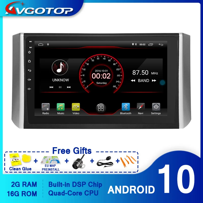 AVGOTOP Android 10 Bluetooth GPS автомобильный Радио dvd плеер для MITSUBISHI L200