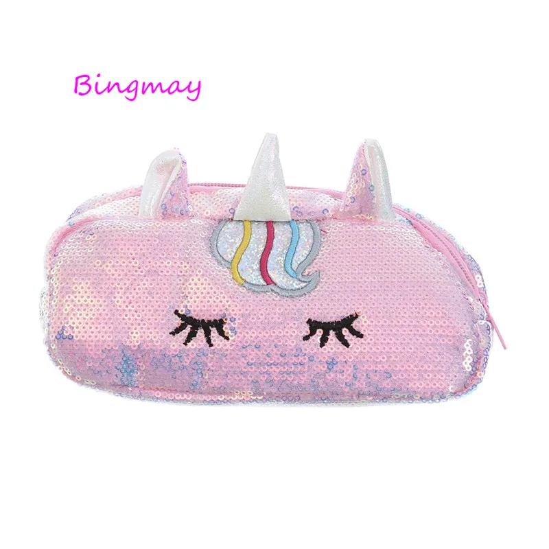 Блестки детский пенал единорог мультфильм Детские Канцелярские принадлежности