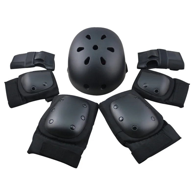 

6 pieces Pads Elbow Wrist Knee Pad for Outdoor Sports Protective Kit Inline Speed Skating Racing Cycling Skateboard S M L XL400g