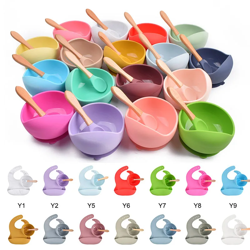 1 комплект силиконовый детский нагрудник для кормления Водонепроницаемый ложка