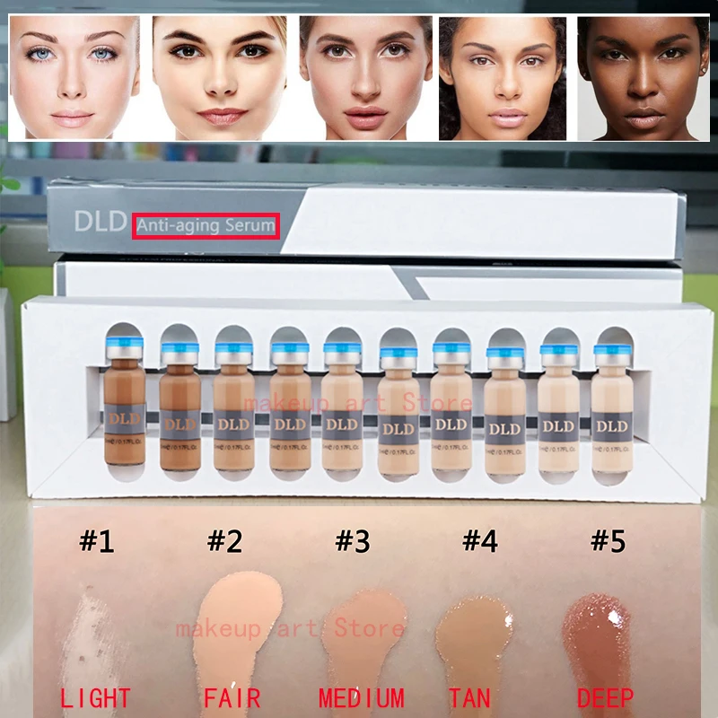 12pcs/box Korea Glow BB Cream Facial bb Serum Mix Starter Kit with Foundation Niacinamide for Effective Brightening 6 Colors - купить по