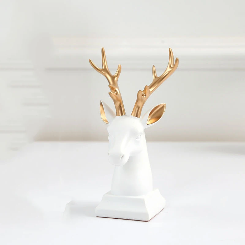 Маленький олень голова статуи животных Статуэтка АБСТРАКЦИЯ геометрический