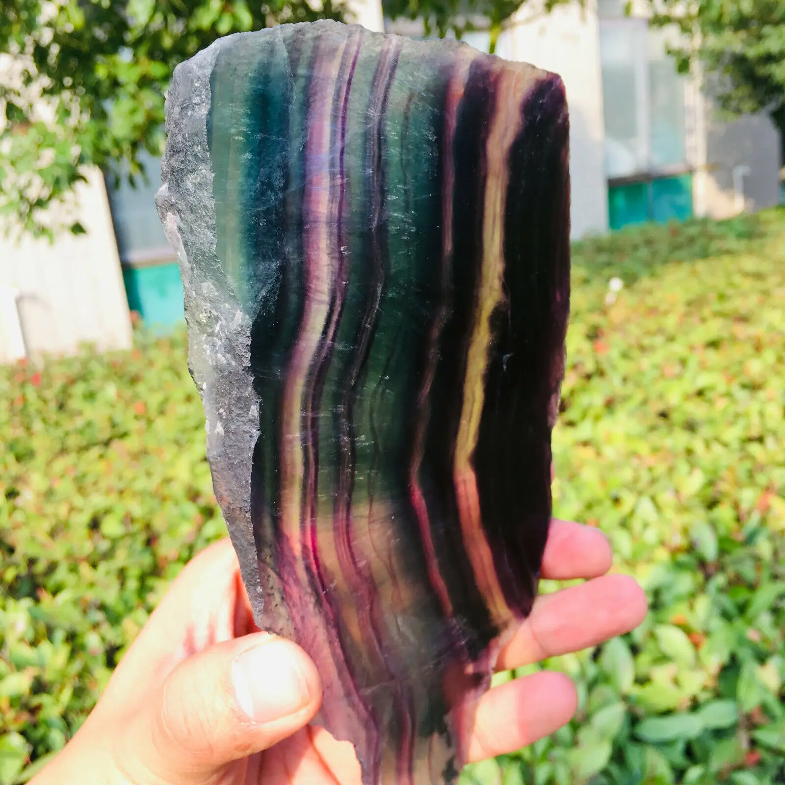 800 1000 г натуральный Радужный флюорит Хрустальный кварцевый кусок лечебный