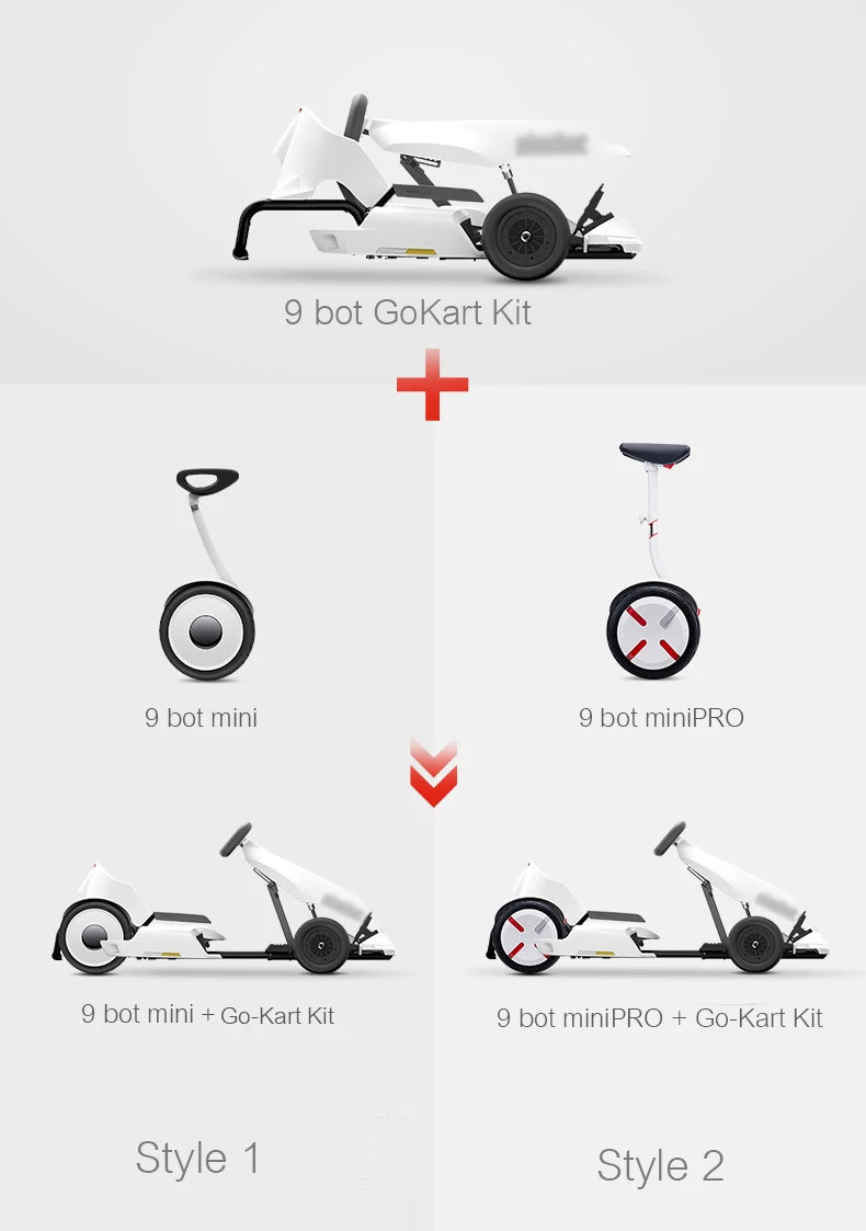 Xiaomi mijia Ninebot Gokart Kit Kart Kit Refit умный самобалансирующийся Электрический скутер