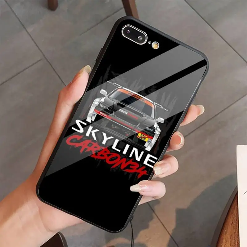 

Nissan Skyline Gtr R34 Phone Case Tempered glass For iphone 5C 6 6S 7 8 plus X XS XR 11 PRO MAX