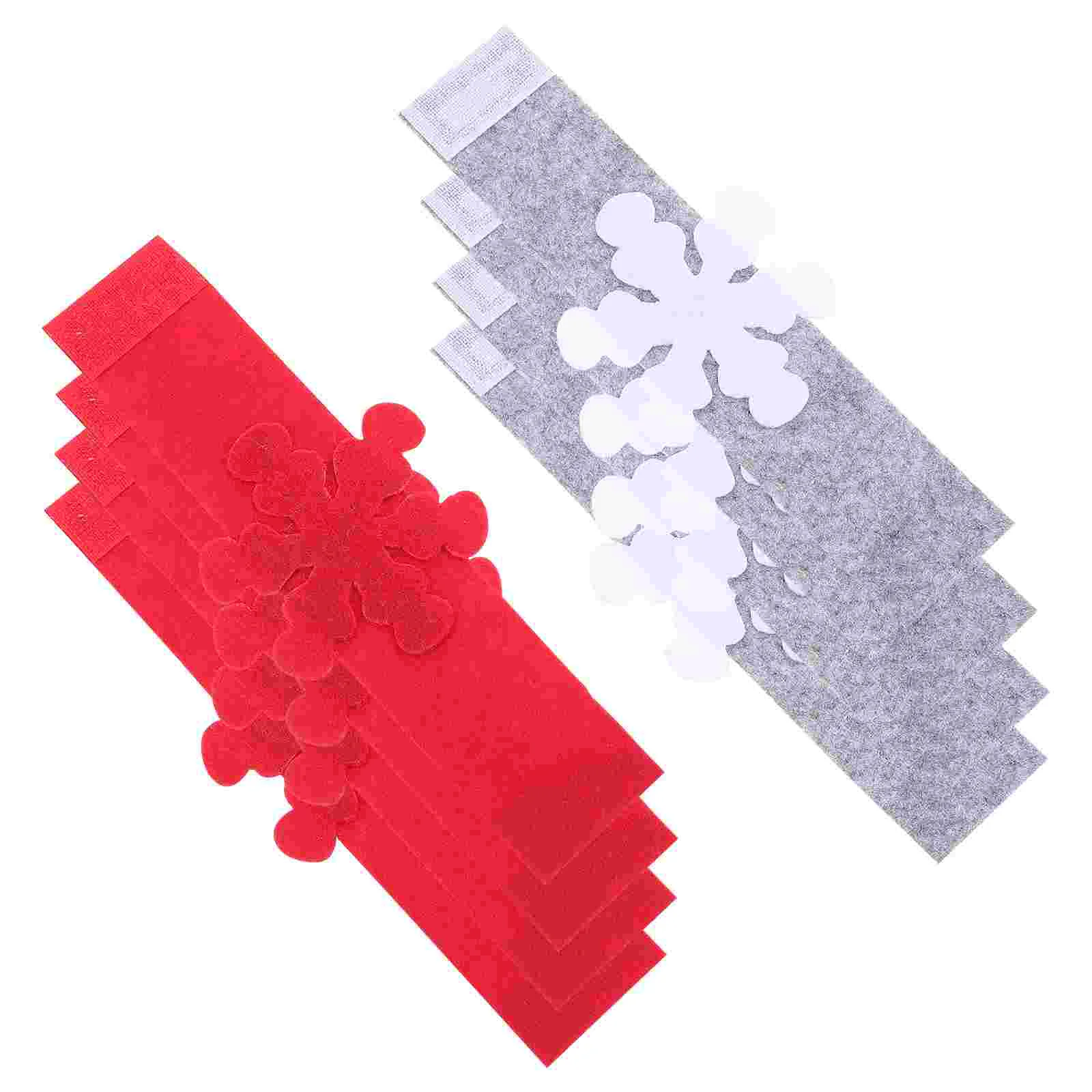 

8PCS Lovely Snowflake Christmas Napkin Buckle Creative Cloth Napkin Ring Decor