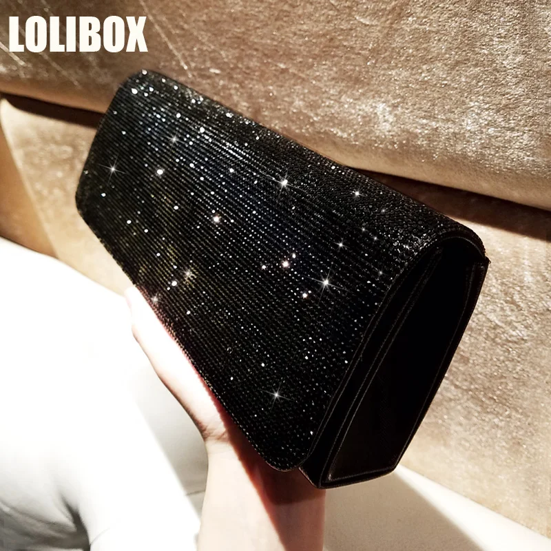 LOLIBOX женские сумки со стразами клатчи сверкающими кристаллами вечерние клатч