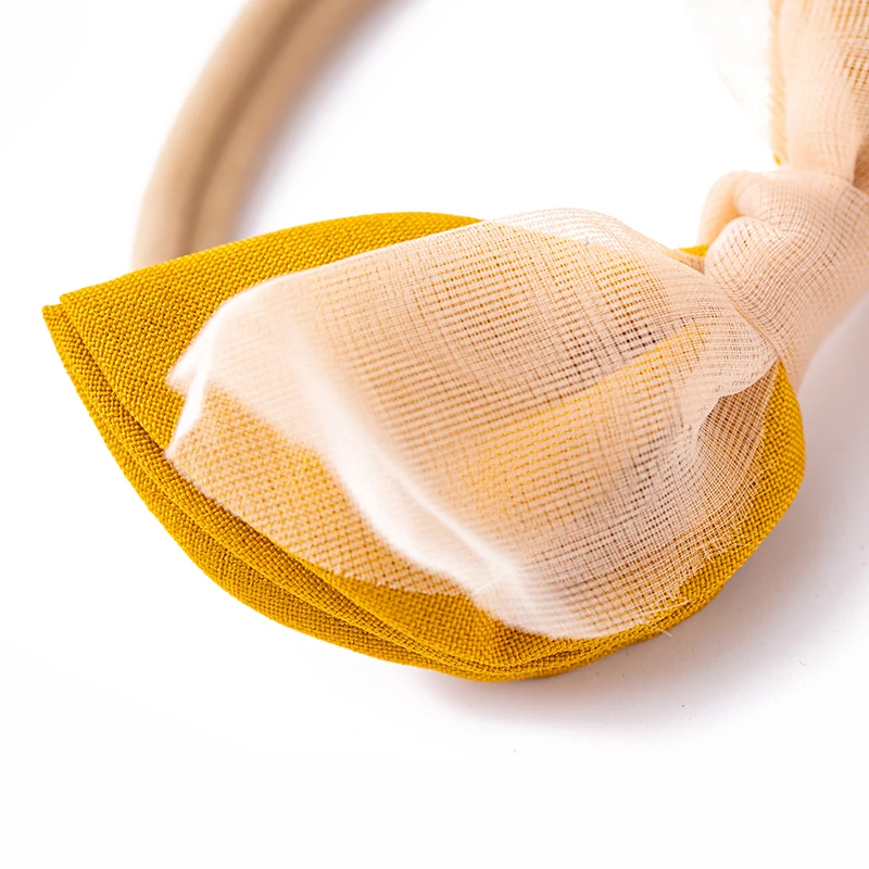 

25pc/lot New Angel Wings Hair Bow Nylon Headband,Baby Girls nylon Turban Newborn Princess Elastic Headbands Newborn Head wear