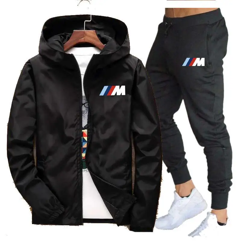 

New Brand Men's spring Autumn Sets Zipper Hoodie jacket+pants Two Pieces Casual Tracksuit Male Sportswear fashion Clothing Sweat