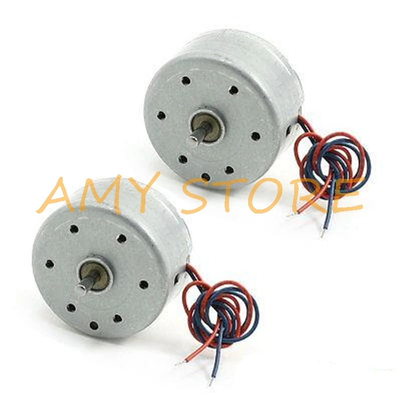 

2pcs Miniature High Speed R300C DC 1.5-6V 3V 3500RPM 6V 7000RPM Micro Motor for Game Machine