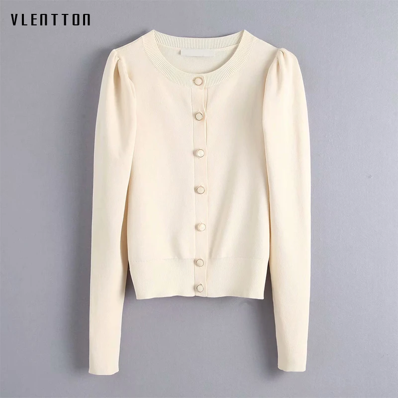 Осень-зима 2019 Женский вязаный кардиган пальто Повседневный однотонный Круглый