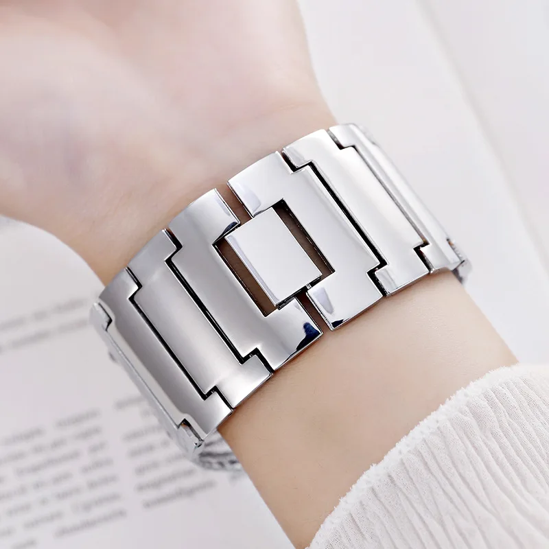 

2021 High Quality Genuine Fashion Chain Watch Ladies Waterproof Alloy Square Quartz Ladies Fashion Watch Free Shipping