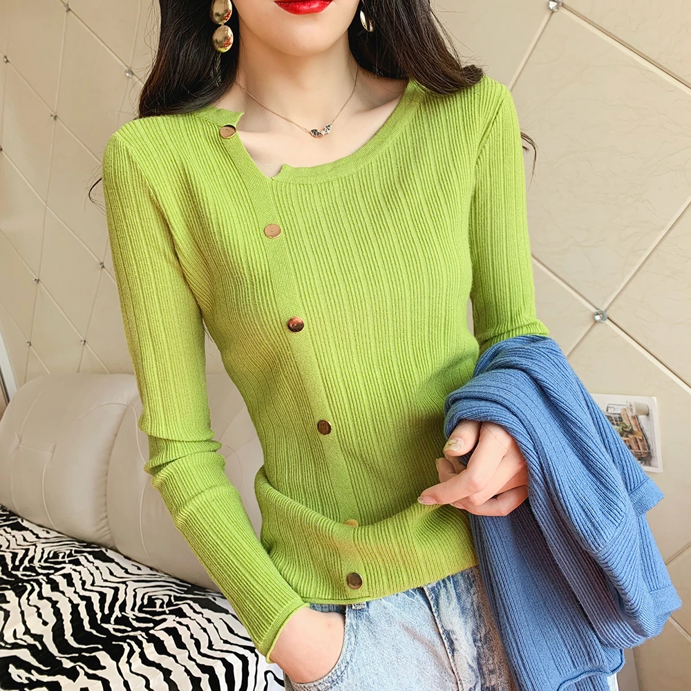 

Sweater Women's New Style for Autumn and Winter Wear Slimming Sweater Long-Sleeved Upper Garment Bottoming Shirt Sweater