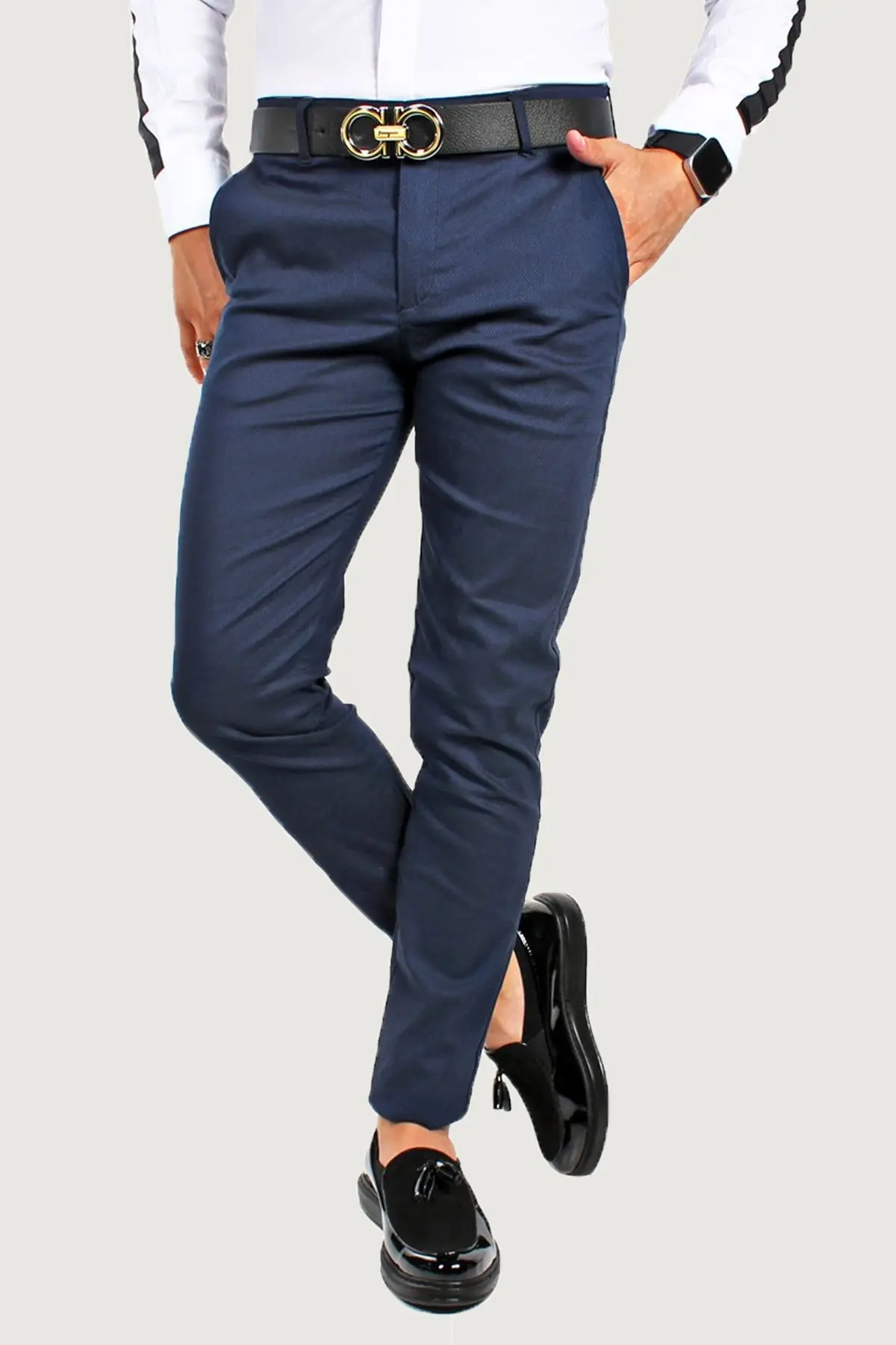 

Men's Clothing Overalls Pants Trousers Slim Fit Linen For Office & Work Flexible Comfortable Tight-Fitting Stylish Smart Casual