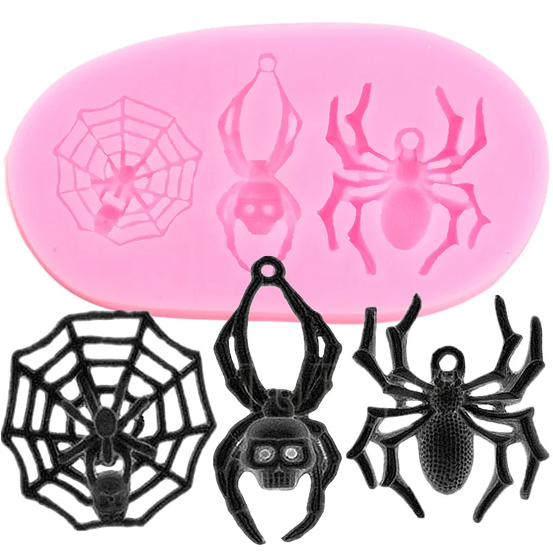 Инструменты для украшения торта на Хэллоуин силиконовые формы паутины Топпер