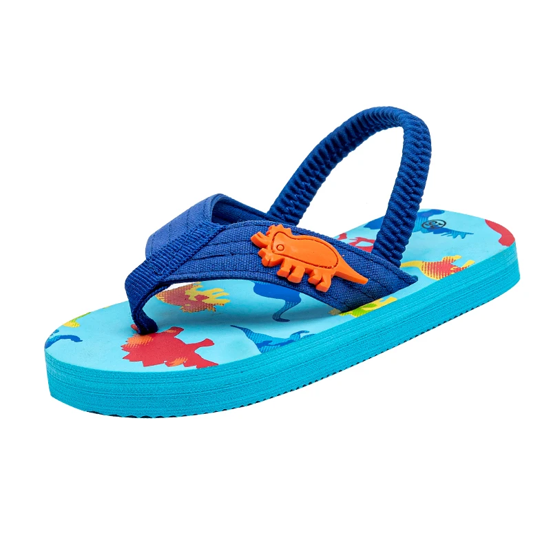 

Summer Dinosaur Children's Slippers For Boys Girls Slippers PVC Soft Non-slip 2021 Beach Sandals Kids Home Bathroom Flip Flops