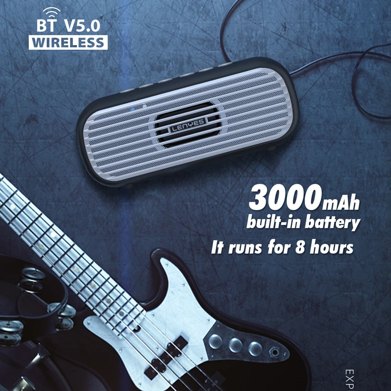 Lenyes ретро портативный Bluetooth 20 Вт динамик беспроводное подключение Открытый
