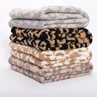 Детские вязаные одеяла с леопардовым принтом, мягкое одеяло для новорожденных, Комплект постельного белья для сна